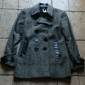 Bebe Jacket with Leather Trim